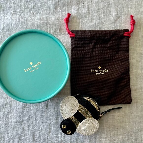 GENUINE Kate Spade Queen Bee Coin Purse - Down the Rabbit Hole + Gift Box! NWOT - Picture 7 of 7